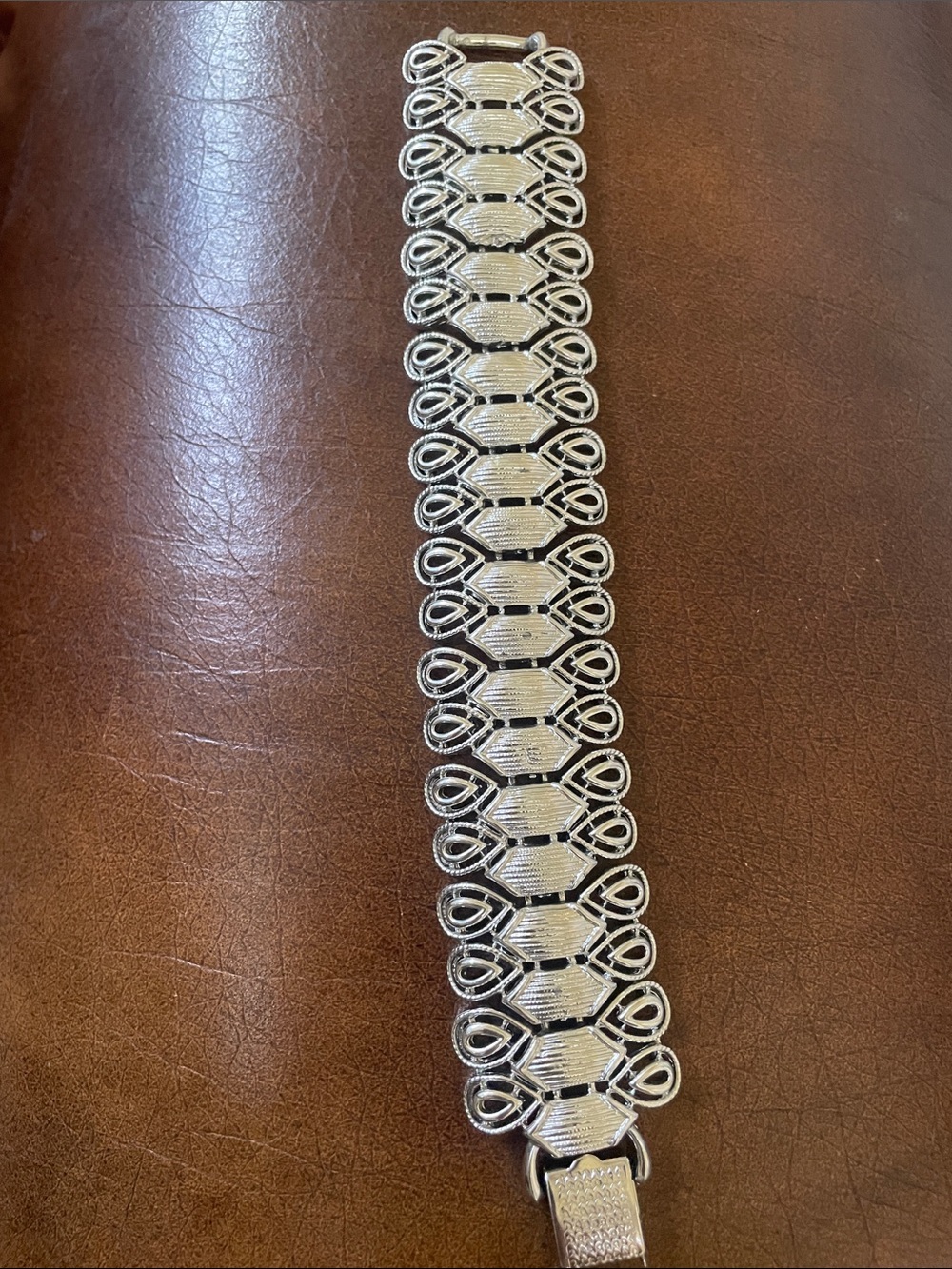 Vintage Coro Silver Wide Link Bracelet Watch Band